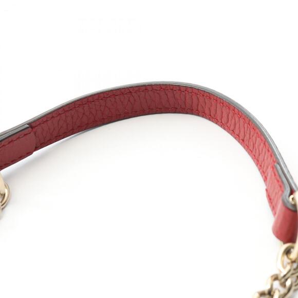 GUCCI Authentic Red Leather Shoulder Bag - Picture 9 of 9